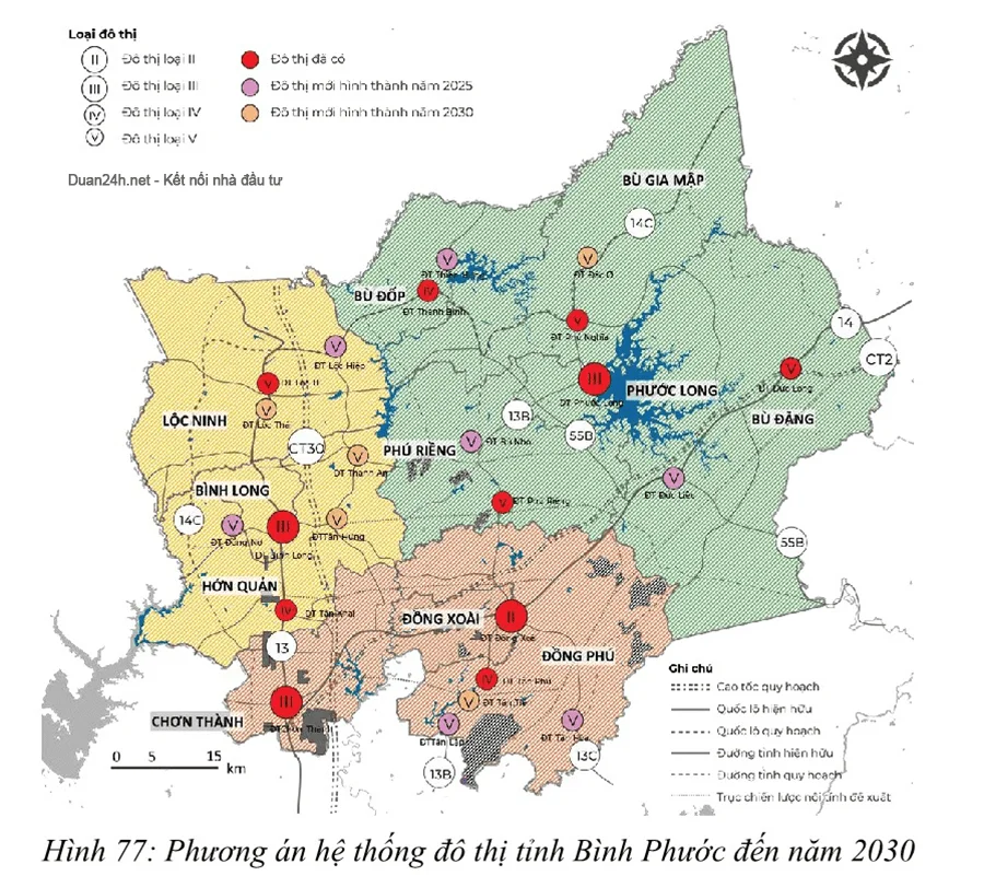 Quy hoạch phát triển đô thị tỉnh Bình Phước đến năm 2030