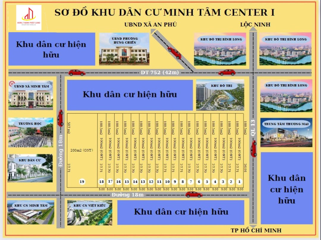 Sơ đồ dự án Khu dân cư Minh Tam Center1